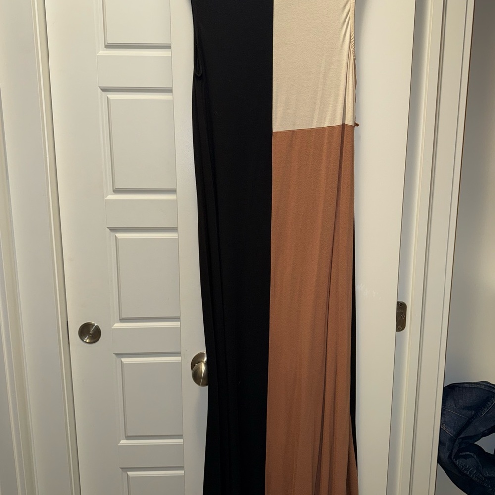 Rachel Pally Two-Tone Maxi Dress in Black and Cream